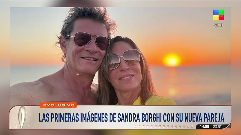 Sandra Borghi y su actual pareja (Foto: captura de América).