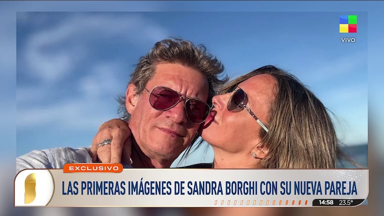Sandra Borghi y su actual pareja (Foto: captura de América).