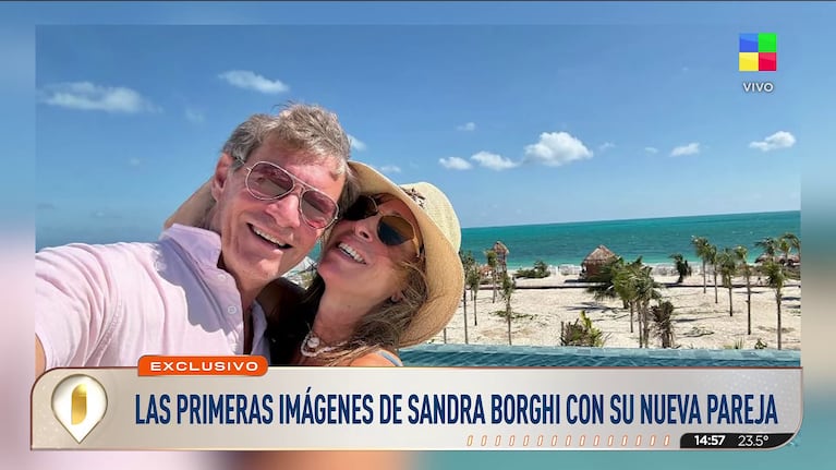 Sandra Borghi y su actual pareja (Foto: captura de América).