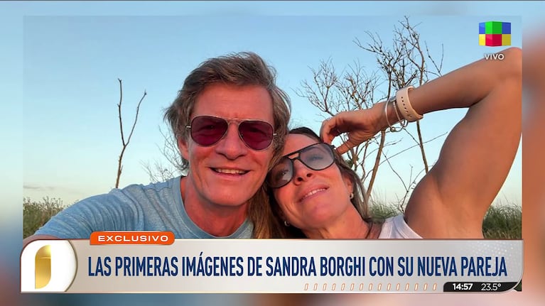 Sandra Borghi y su actual pareja (Foto: captura de América).