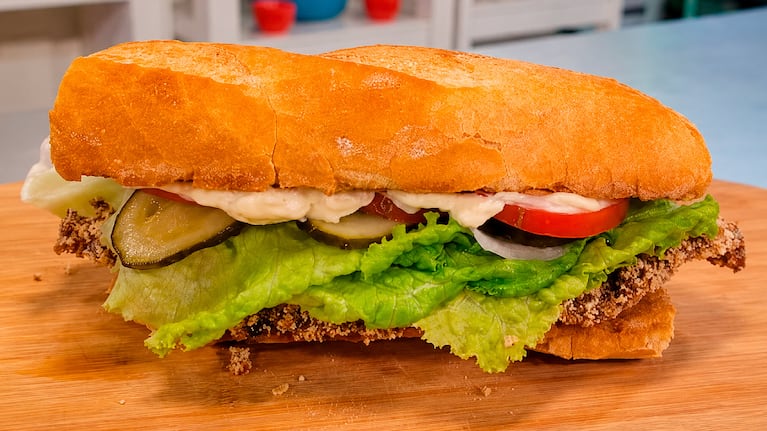 Sándwich de milanesa tucumano, receta