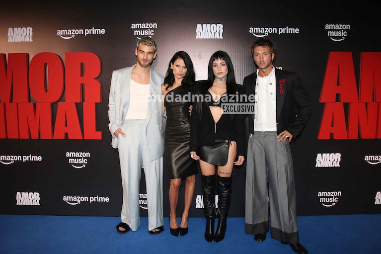 Santiago Achaga, Valentina Zenere, Tatu Glikman, Franco Masini estrenaron Amor Animal (Foto: Movilpress).