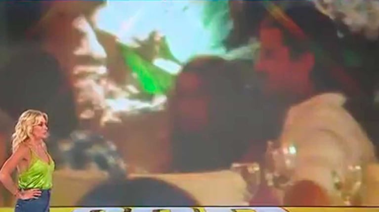 Santiago Almeyda y Florencia Peña (Foto: captura América)