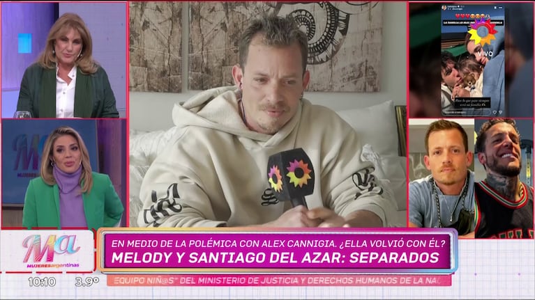 Santiago del Azar habló en Mujeres Argentinas (Foto: captura de eltrece).
