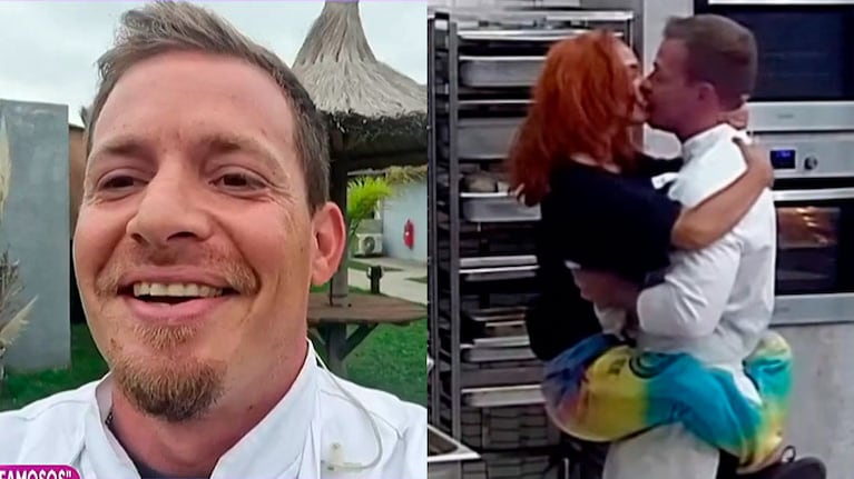 Santiago del Azara los besos con Melody Luz en El hotel de los famosos (Foto: captura eltrece)