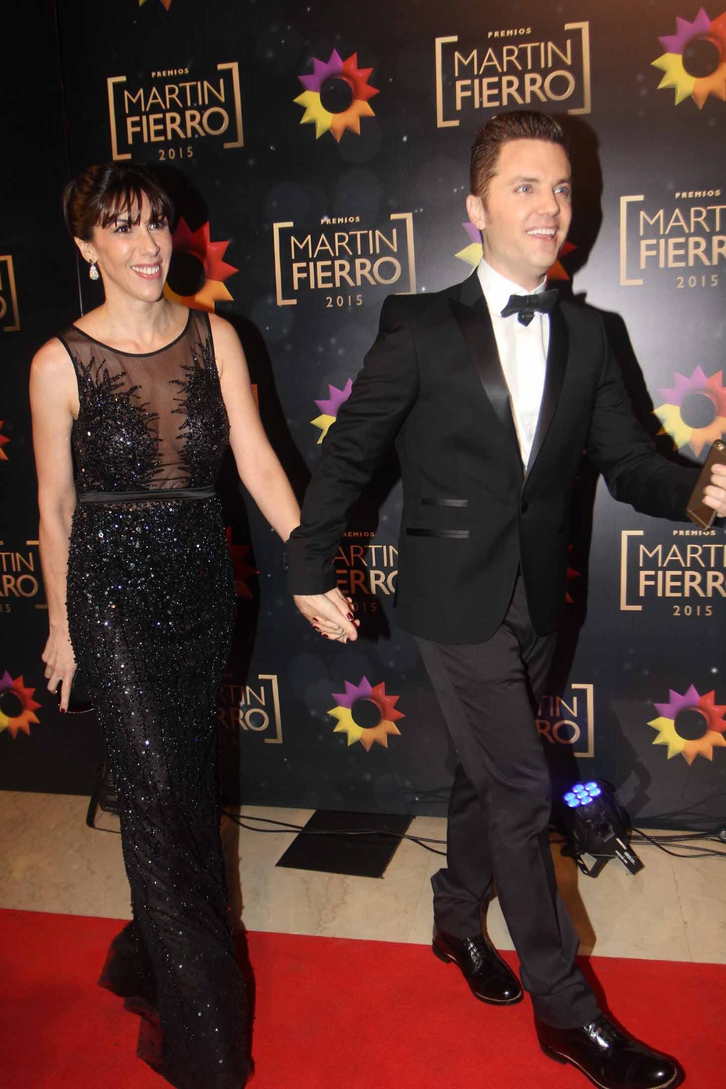 Santiago del Moro y su mujer María en los Martín Fierro 2015 (Foto: Movilpress- Ciudad.com). 