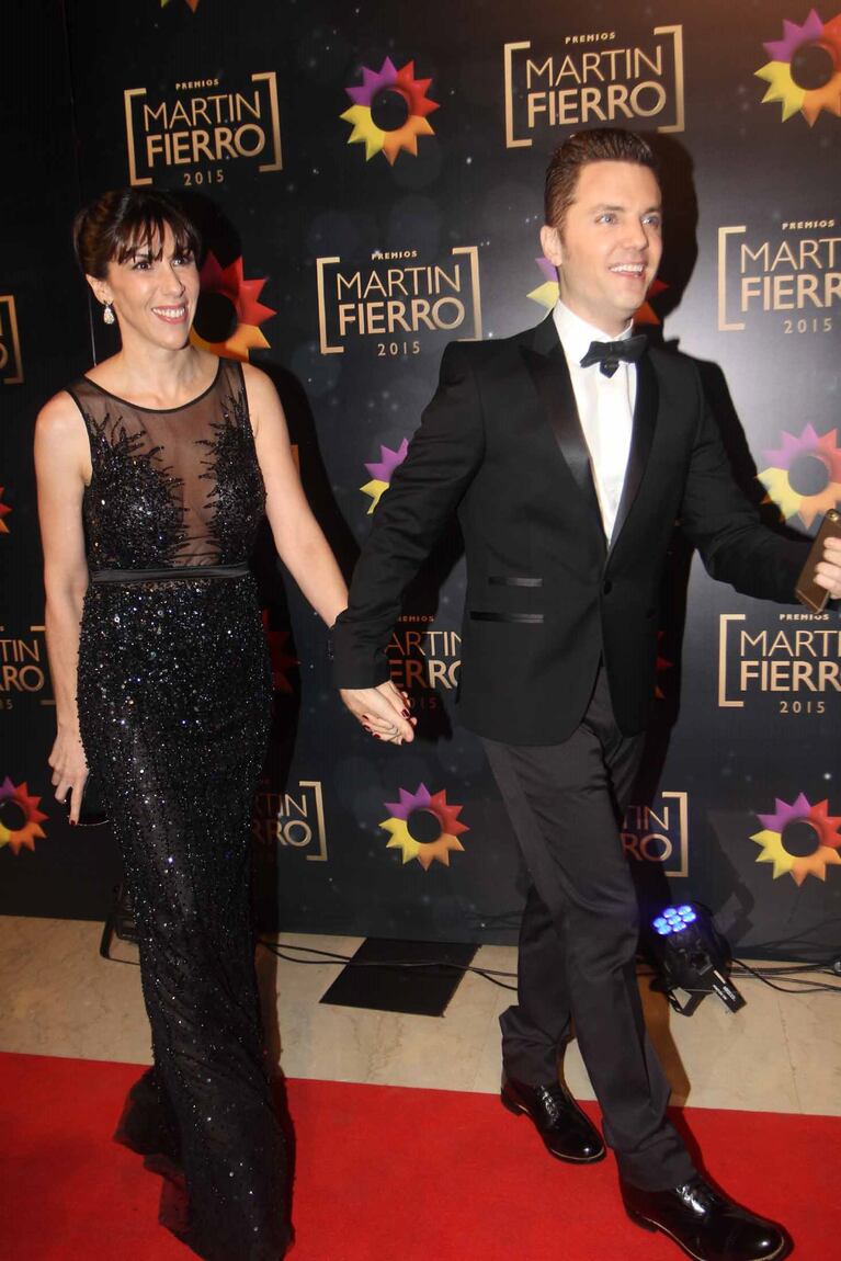 Santiago del Moro y su mujer María en los Martín Fierro 2015 (Foto: Movilpress- Ciudad.com). 