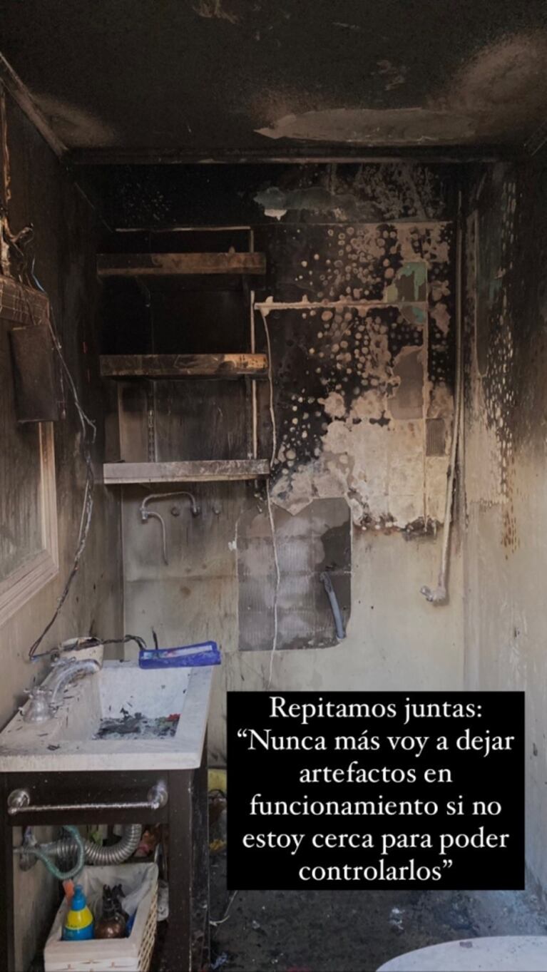 Santiago Giorgini sufrió un incendio en su casa mientras dormía y se salvó de milagro