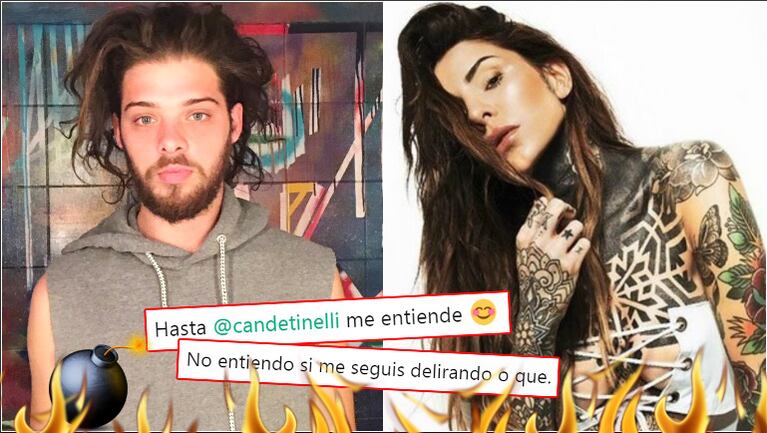 Santiago Maratea quiso aclarar los tantos con Cande Tinelli... ¿y protagonizó otro cruce? (Fotos: Web)