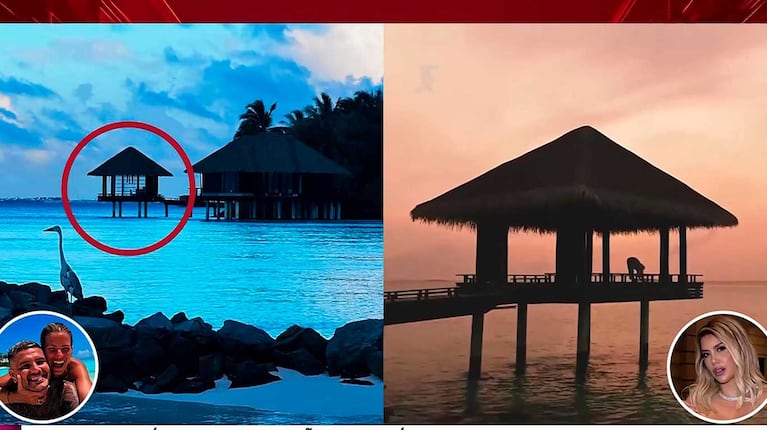 Santiago Sposato mostró las fotos que alimentan la teoría de la obsesión de la China Suárez con Wanda Nara (Fotos: capturas América TV)