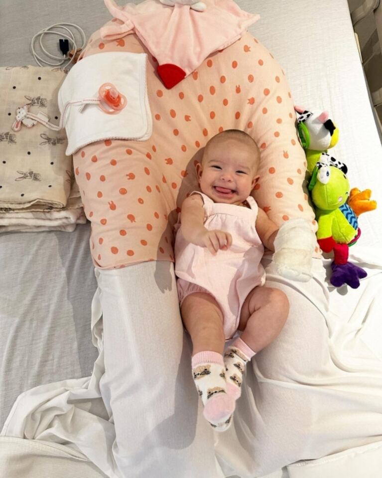 Sarah Burlando cumplió 3 meses de vida en plena internación: la palabra de Barby Franco sobre su salud