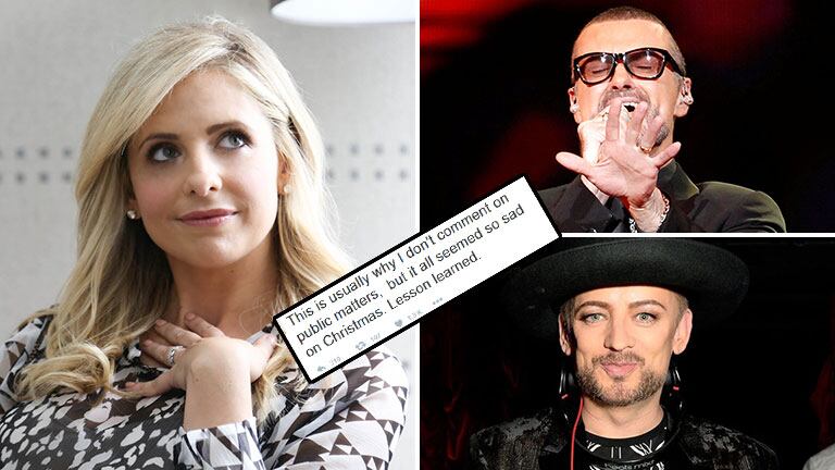 Sarah Michelle Gellar se corrigió de su confusión por los cantantes George Michael y Boy George. (Foto: Web)