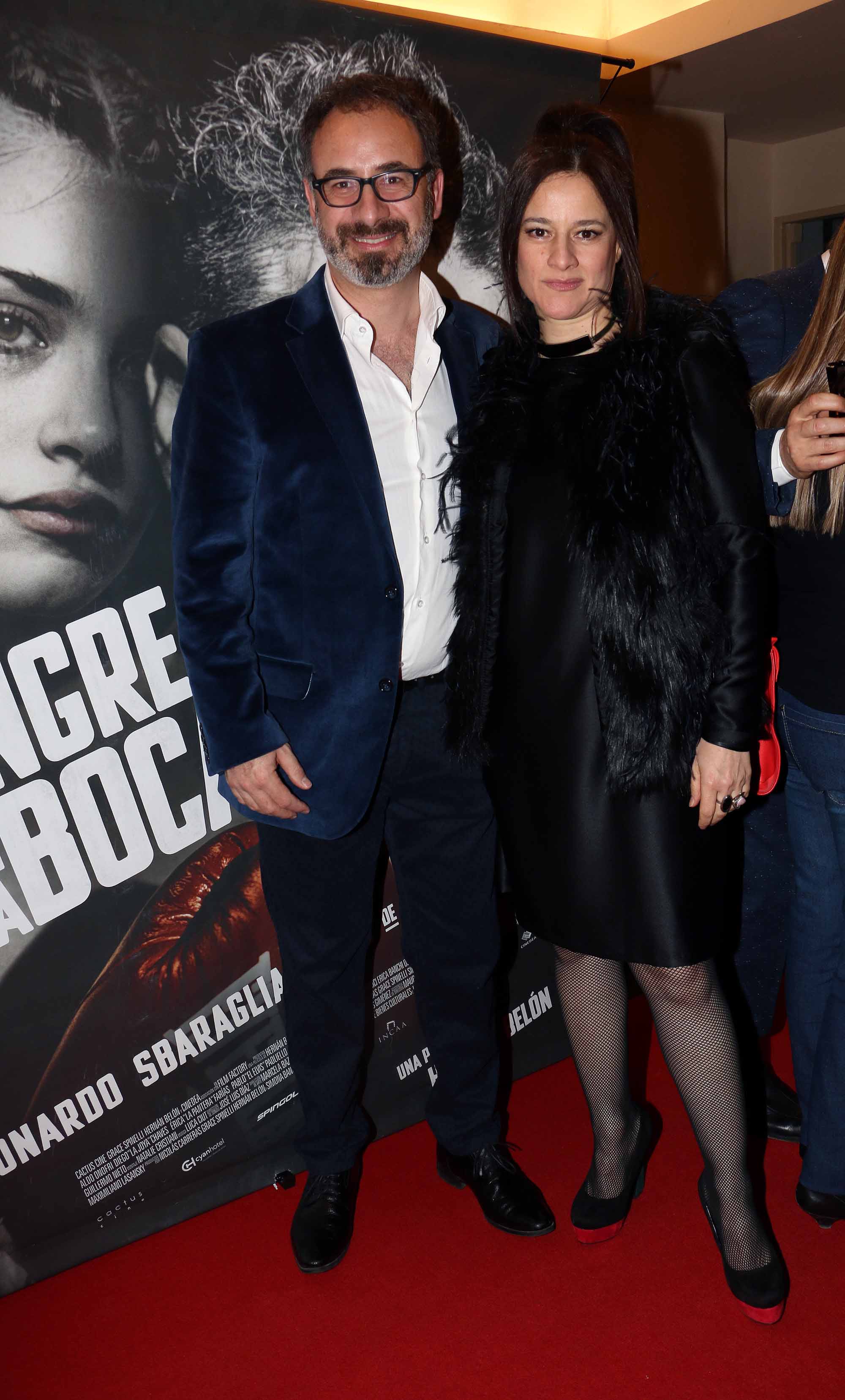 Sbaraglia y Eva de Dominici, risas y complicidad en la premiere de su filme. (Foto: Movilpress)