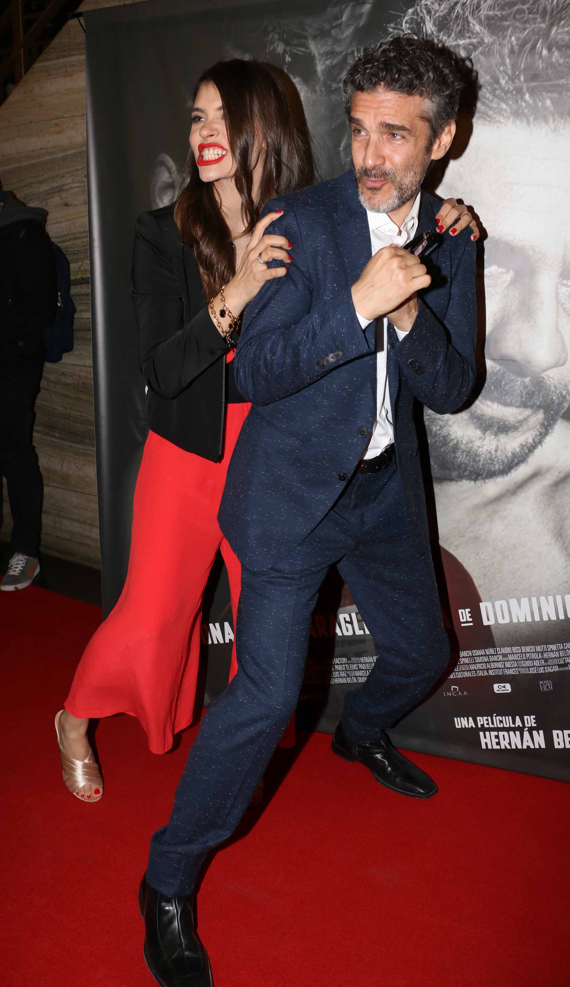 Sbaraglia y Eva de Dominici, risas y complicidad en la premiere de su filme. (Foto: Movilpress)