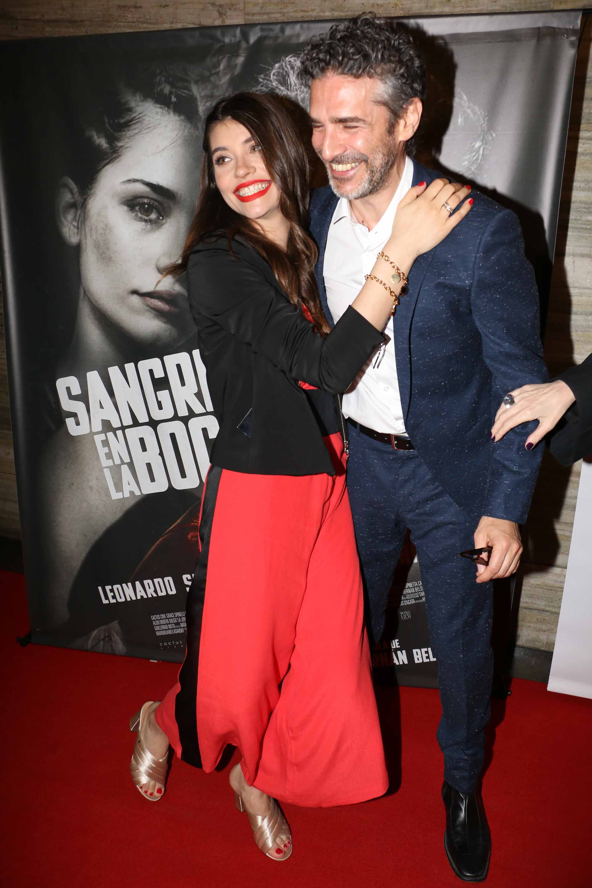 Sbaraglia y Eva de Dominici, risas y complicidad en la premiere de su filme. (Foto: Movilpress)