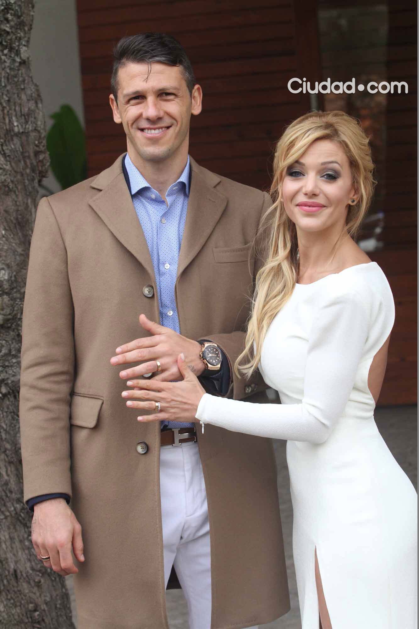 Se casaron Evangelina Anderson y Martín Demichelis (Foto: Movilpress)