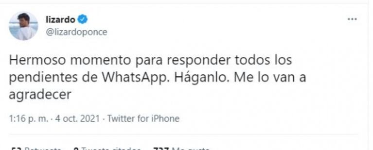 Se cayeron WhatsApp, Facebook e Instagram y los famosos reaccionaron a través de Twitter