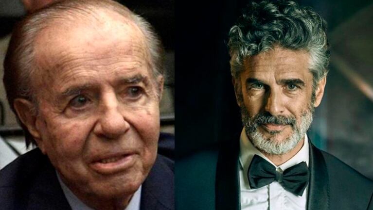 Se conocieron las primeras e impactantes fotos de Leo Sbaraglia caracterizado como Carlos Menem en el inicio de su serie.