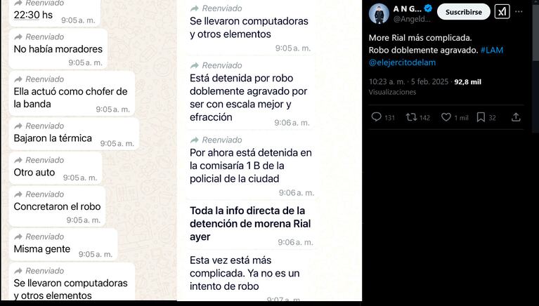 Se supo cuál habría sido el rol clave de Morena Rial en la banda delictiva