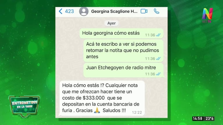 Se supo cuánta plata pidió la hermana de Furia de Gran Hermano por una nota