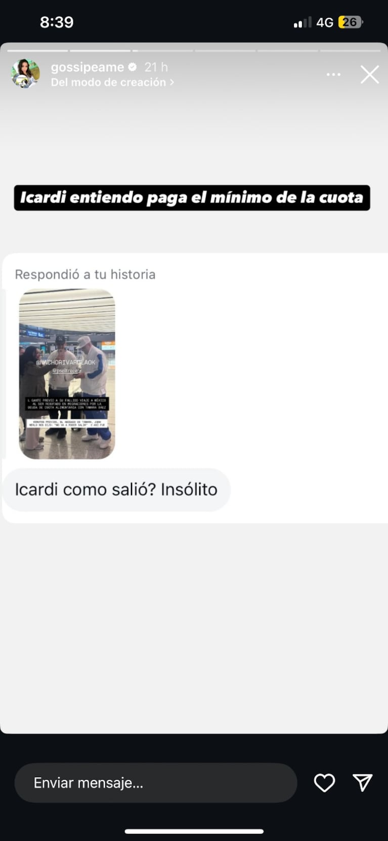 Se supo por qué Mauro Icardi puede salir del país siendo deudor alimentario, a diferencia de L-Gante | Créditos: Instagram @gossipeame