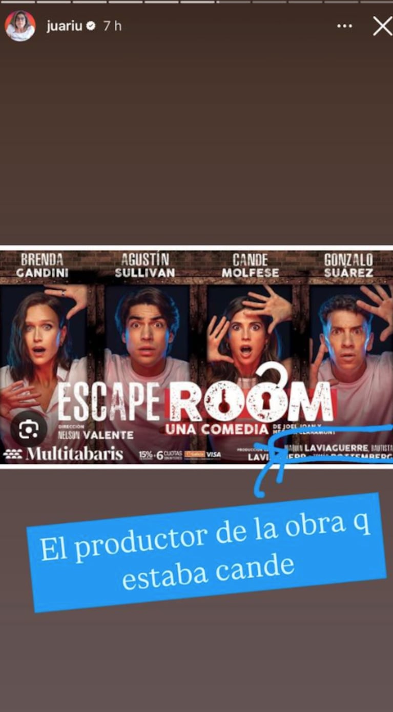 Se supo quién es el nuevo novio de Cande Molfese. Foto: IG | juariu