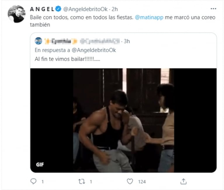 Se viralizó un video de Ángel de Brito bailando y reaccionó a la repercusión: "No ando mostrando todo"