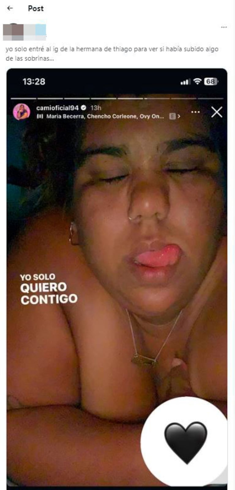 Se viralizó una foto hot de la hermana de Thiago Medina, el día que nacieron las gemelas de Daniela Celis