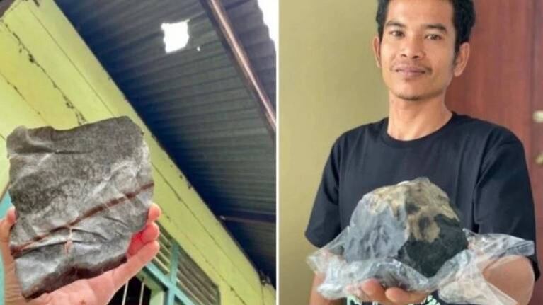 Se vuelve millonario luego de que un meteorito se estrella contra el techo de su casa