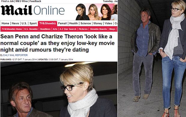Sean Penn y Charlize Theron: ¿de novios? (Foto: Daily Mail)