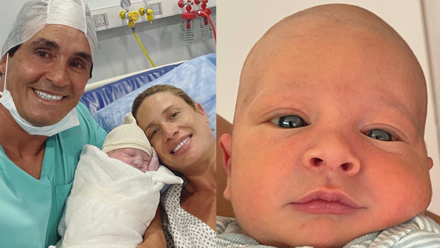 Sebastián Estevanez compartió las fotos más tiernas de Faustino, su bebé recién nacido con Ivana Saccani.