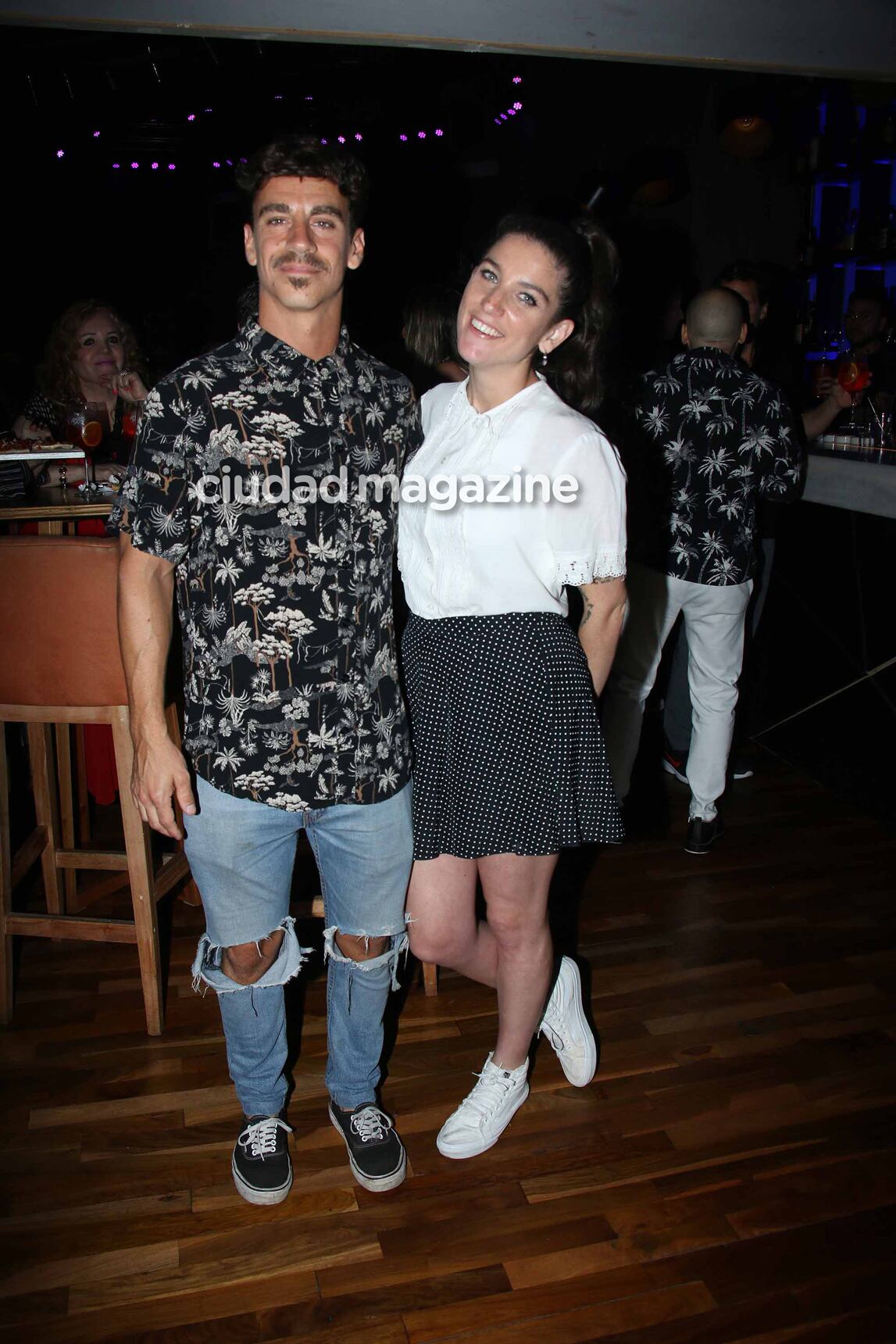Sebastián Graviotto y Juana Repetto en el cumpleaños de José María Muscari. (Foto: Movilpress)