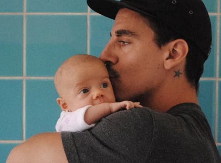 Sebastián Graviotto y su hijo menor, Timoteo (Foto: Instagram @sebastiangraviotto)