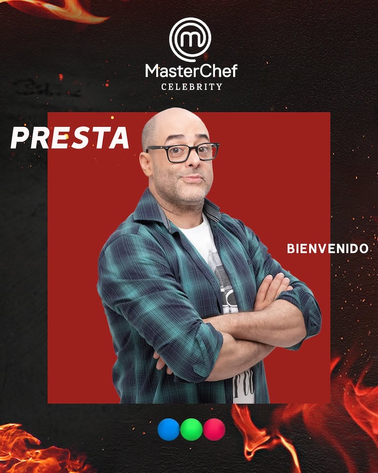 Sebastián Presta en MasterChef Celebrity (Foto: Instagram @
masterchefargentina)