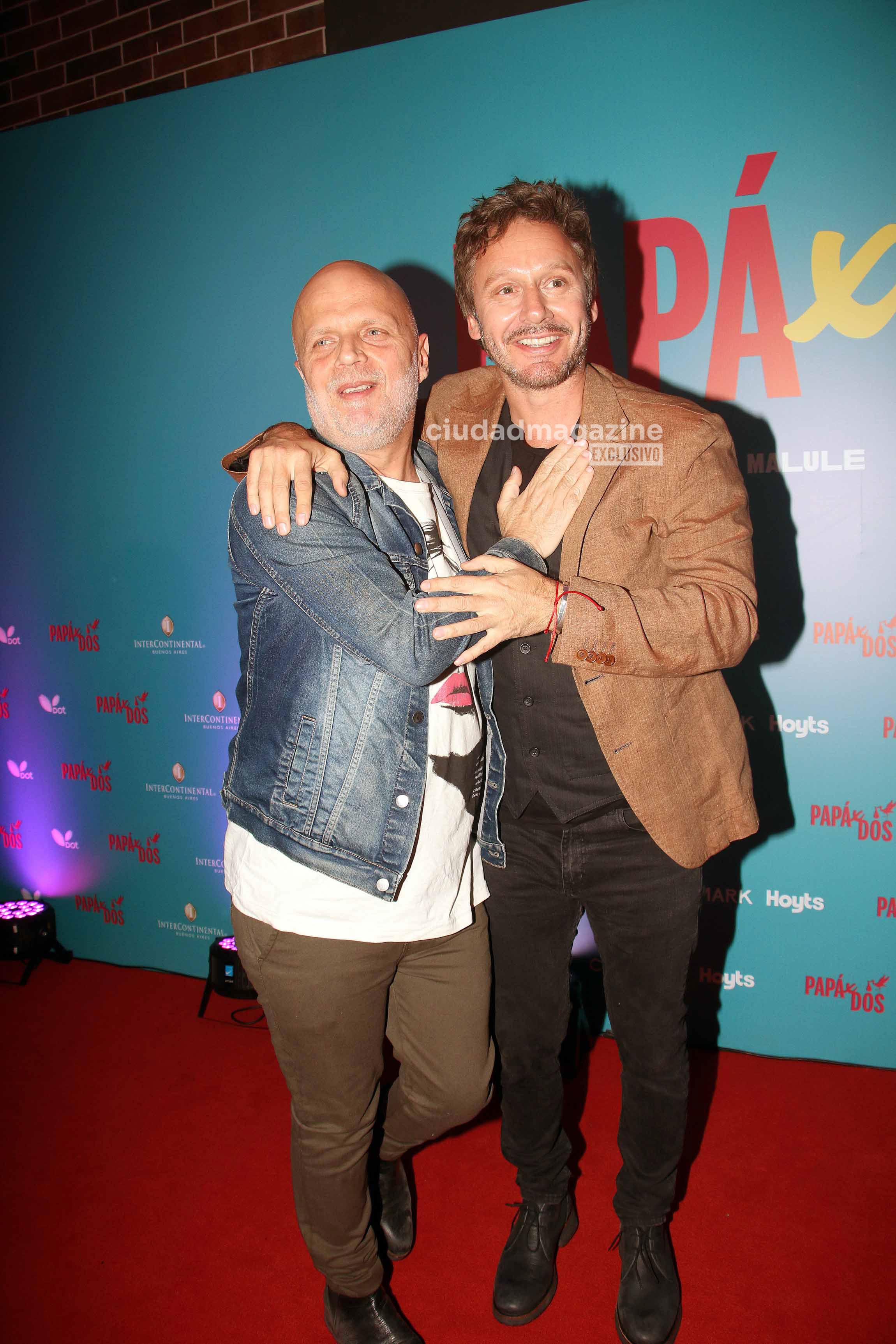 Sebastián Wainraich y Benjamín Vicuña en la avant premier de Papá x dos. (Foto: @Movilpress)