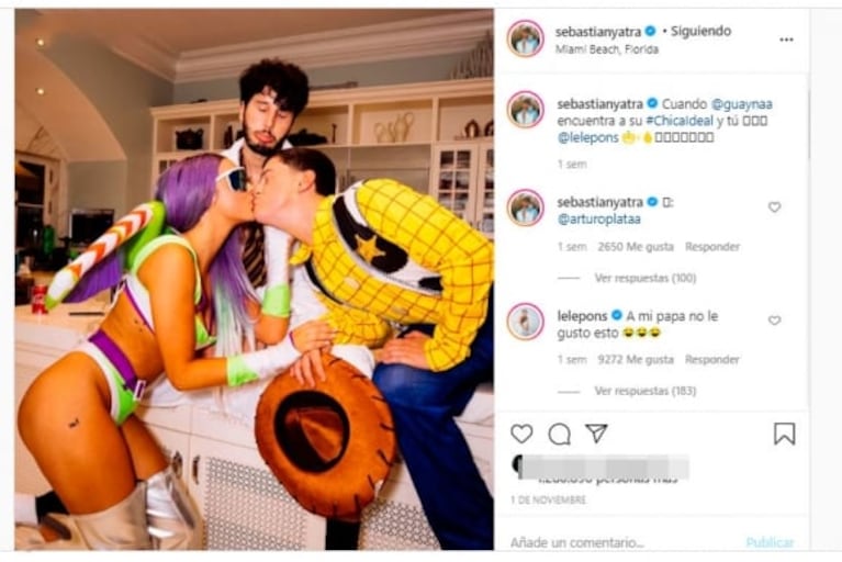 Sebastián Yatra, ¿a los besos con su amiga Lele Pons y con otra joven en una divertida fiesta en México?