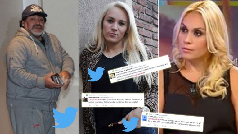 Separada de Maradona, Rocío Oliva mostró su furia en Twitter con explosivos RT contra Ojeda (Foto: Ciudad.com, Twitter y Web)