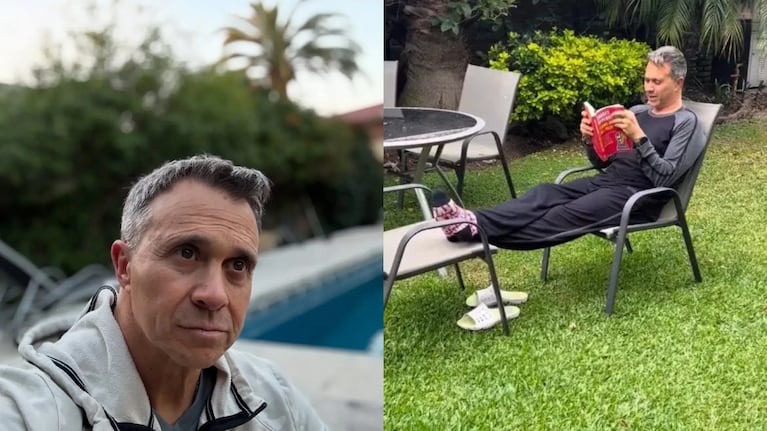 Sergio Lapegüe mostró su espectacular casa: cocina integrada, jardín y una enorme pileta. Crédito: Instagram