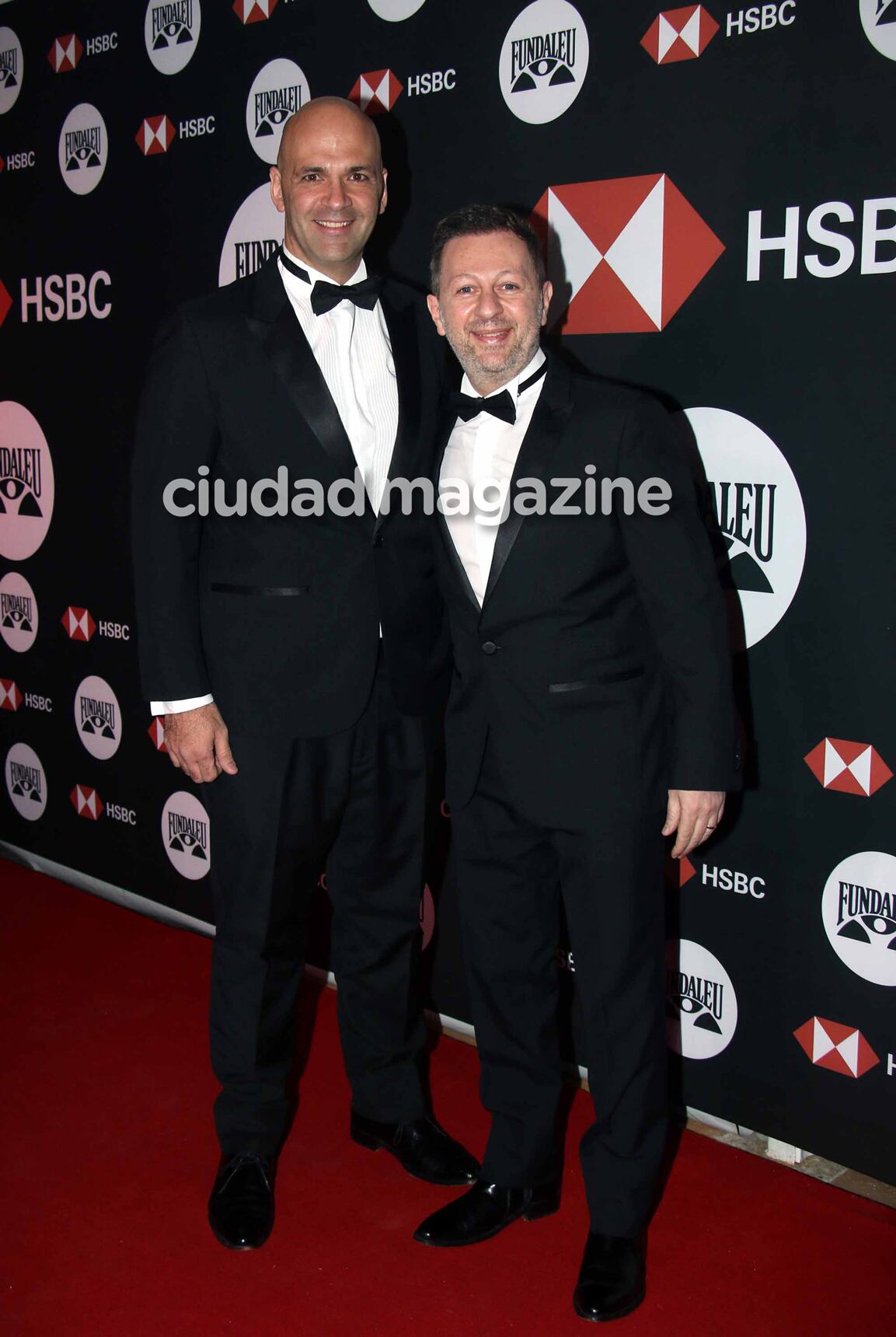 Sergio Paglini y Nicolás Scarpino en la gala solidaria de Fundaleu. (Foto: Movilpress)