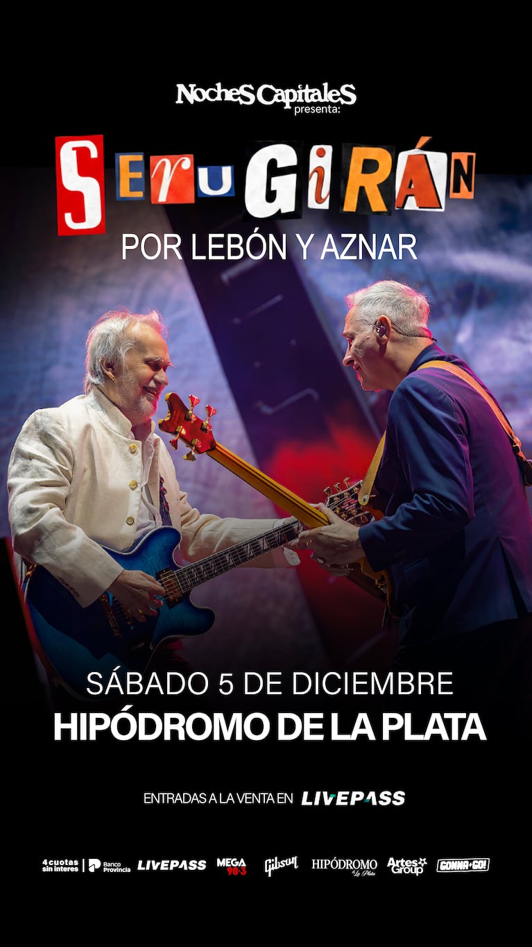 Serú Girán por Lebón y Aznar en La Plata: cuándo es el show y dónde comprar entradas