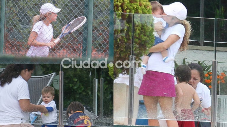 Shakira disfrutó de sus hijos en un día de tennis (Fotos: Grosby Group).
