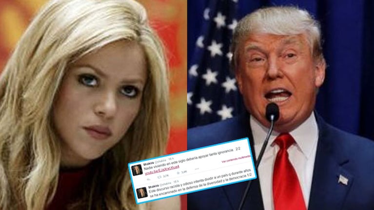 Shakira, enfrentada al polémico Donald Trump (Fotos: Web). 