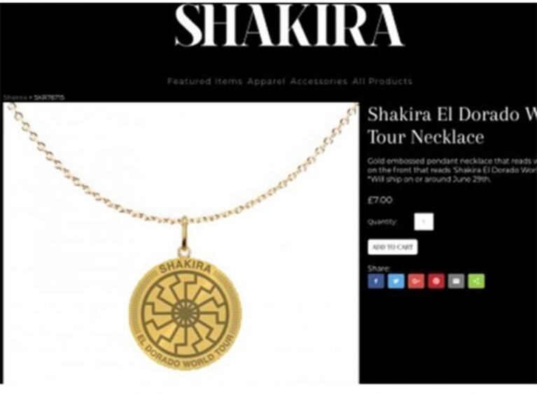 Shakira retiró de su gira un colgante con un símbolo utilizado por los nazis