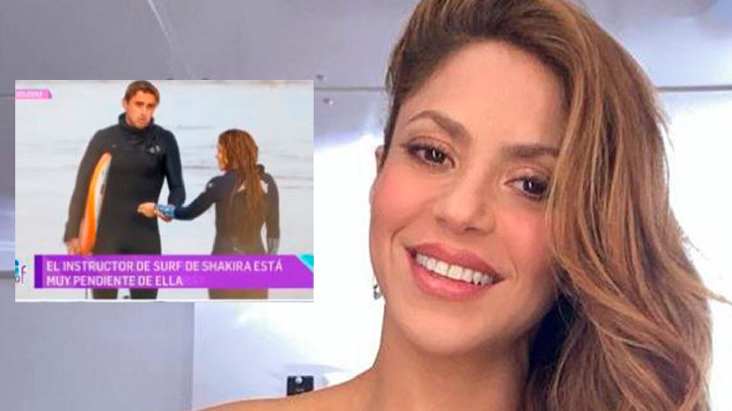 Shakira se fue con su rubio profesor de surf a la Cantabria