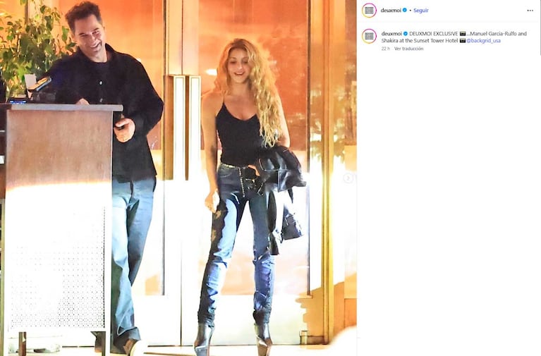 Shakira y Manuel García-Rulfo  (Foto: captura Instagram @deuxmoi)