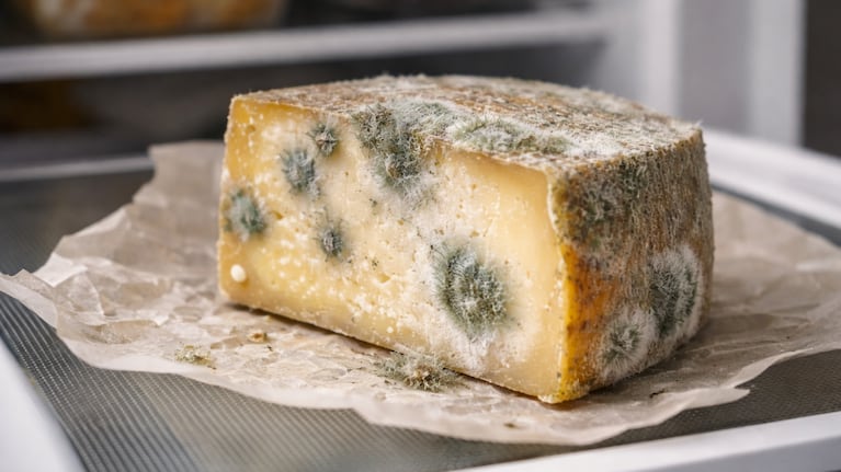 Si el queso no se cuida en la heladera, se puede poner mohoso. Foto: IA (imagen ilustrativa)