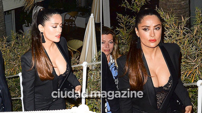 Siempre diosa! El escote súper sexy de Salma Hayek en una exclusiva fiesta de Cannes. (Foto: Grosby Group)