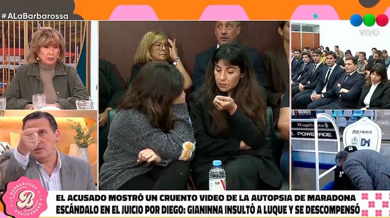 Sigue el juicio por la muerte de Diego Maradona (captura de Telefe, A la Barbarossa)
