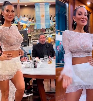 Silvina Escudero impactó en Polémica en el Bar con su look de novia súper sexy (captura de Instagram)