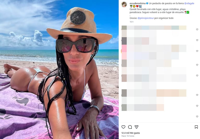 Silvina Escudero incendió las playas de Brasil: bikinis “total trend”  (captura de Instagram)